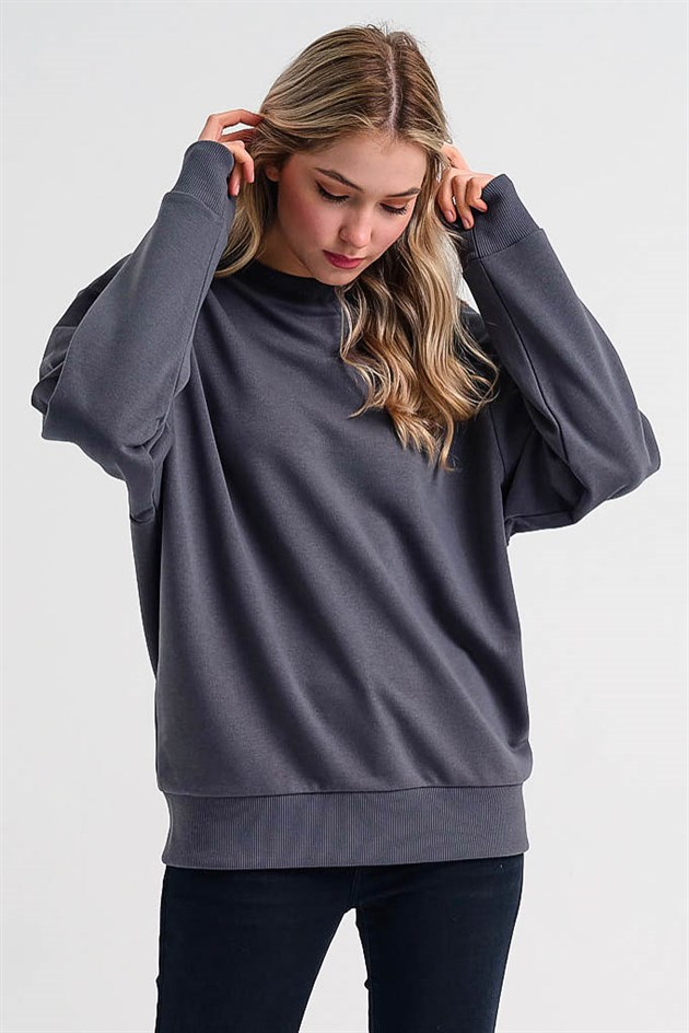 Basic Extreme Oversized Sweatshirt in Grey