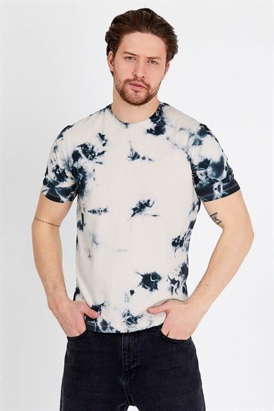 Tie Dyed Slim Fit T-shirt in Grey