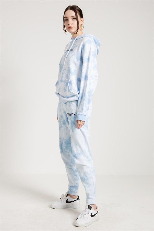 Tie Dyed Oversized Jogger in Blue