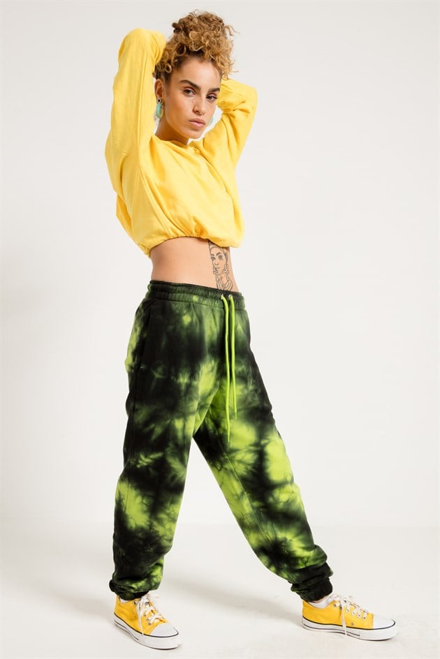 Tie Dyed Oversized Jogger in Green