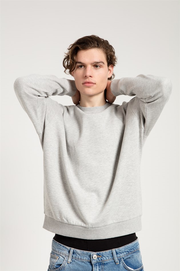 Acid Washed Sweatshirt in Grey